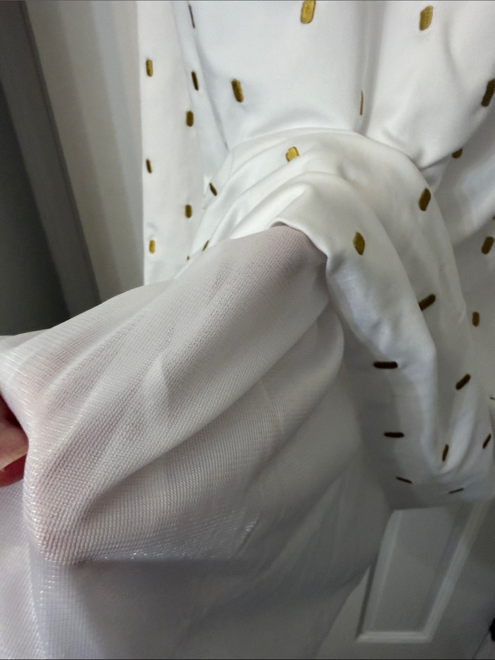 Gretchen Scott Rocket Girl white with gold embroidered Trim M like new - Picture 11 of 14